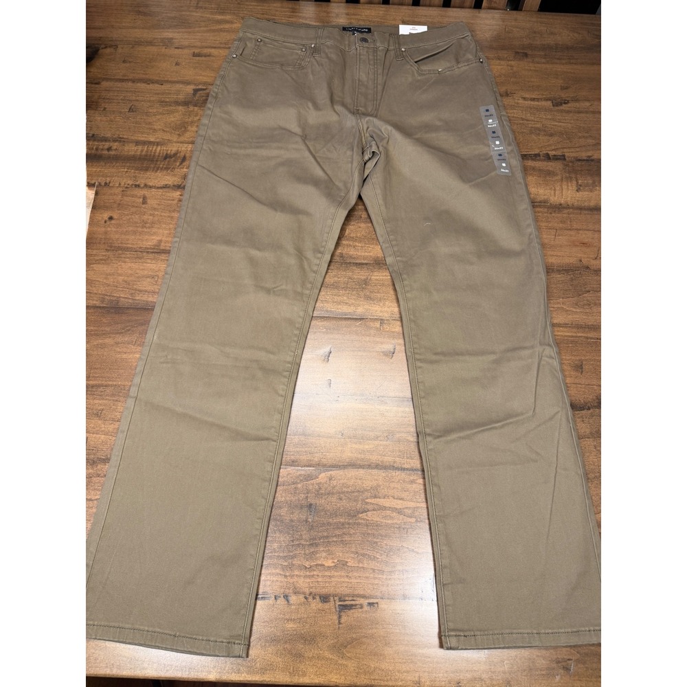Lucky Brand 223 Straight Advanced Stretch Pants Mens 36x32  Brown NWT